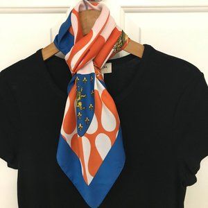 Coat of Arms Blue and Orange Scarf